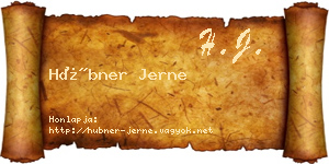 Hübner Jerne névjegykártya